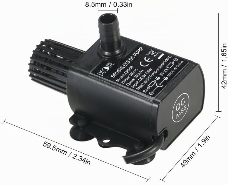 Decdeal USB Tauchpumpe Teichpumpe Aquarium Wasserpumpe für Teiche, Garten, Brunnen 2.4W / 4.8W Optio