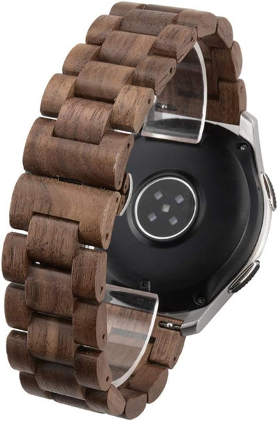 Holz-Uhrenarmband 22 mm für Samsung Galaxy, 46 mm Holz-Edelstahl-Uhrenarmband, Schnellverschluss-Arm