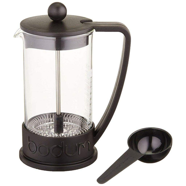 Bodum BRAZIL Kaffeebereiter (French Press System, Permanent Edelstahl-Filter, 1,0 liters) schwarz Sc
