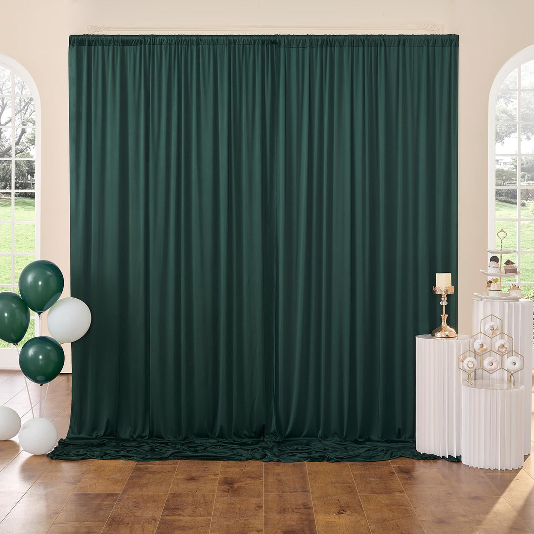 3×3 m Hunter Green Hintergrund Vorhang, Deko Hochzeit Dschungel Party Geburtstag Fotowand Hintergrun