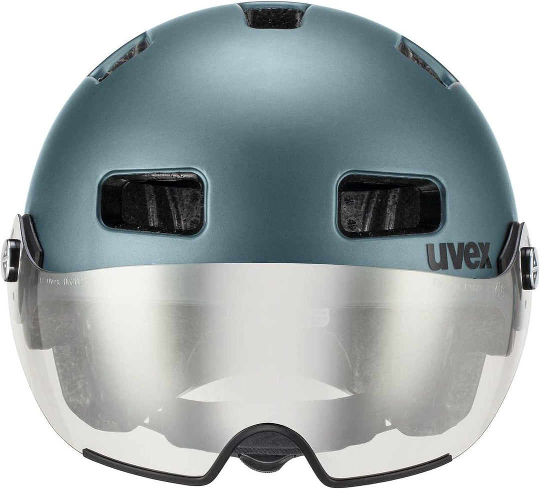 Uvex Rush Visor City Fahrrad Helm matt blau 2024 55-58 cm, 55-58 cm