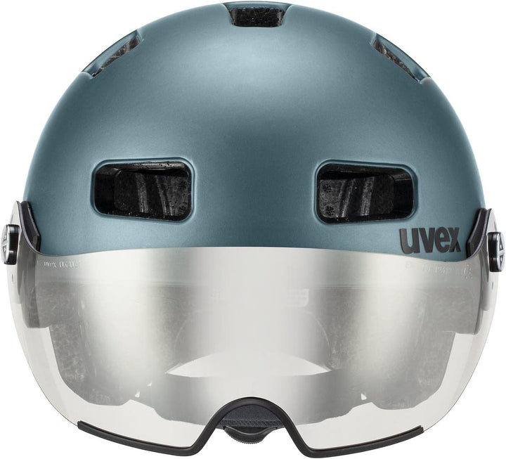 Uvex Rush Visor City Fahrrad Helm matt blau 2024 55-58 cm, 55-58 cm