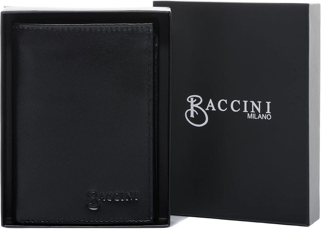 BACCINI Geldbeutel mit vielen Fächern mit RFID Schutz JAN aus Premium Leder I Brieftasche Hochformat