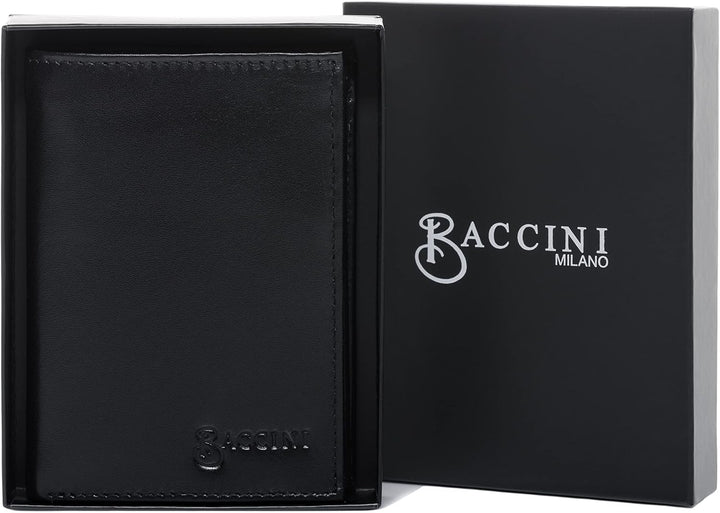 BACCINI Geldbeutel mit vielen Fächern mit RFID Schutz JAN aus Premium Leder I Brieftasche Hochformat