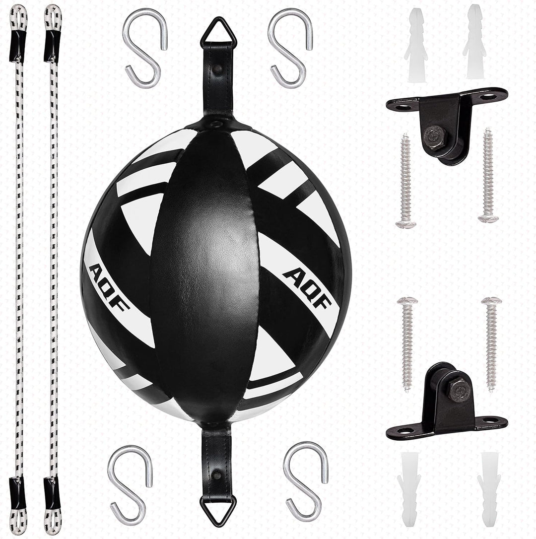 AQF Boxen Doppelendball Rex Leder Boxbirne Set MMA Punchingball Erwachsene Training Speedball Set sc