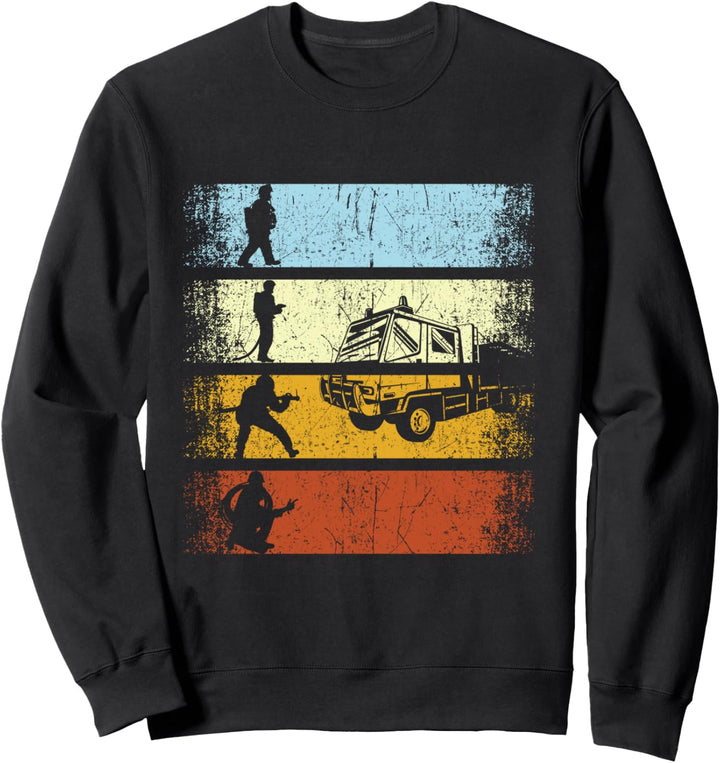 Retro Feuerwehr Feuerwehrmann Firefighter Feuerwehrauto Sweatshirt