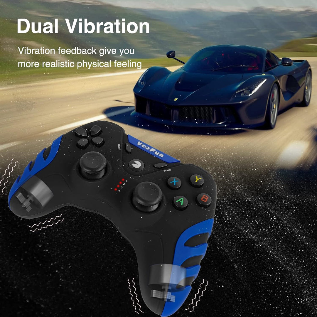 VooFun PC Controller, Wireless PS3 Controller PC Gamepad mit Dual-Vibration, Gaming Controller für P