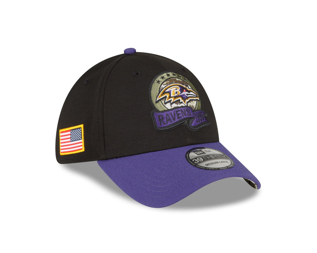 New Era Salute to Service 2022 Basecap 39Thirty NFL Fanartikel American Football Kappe schwarz M-L 3