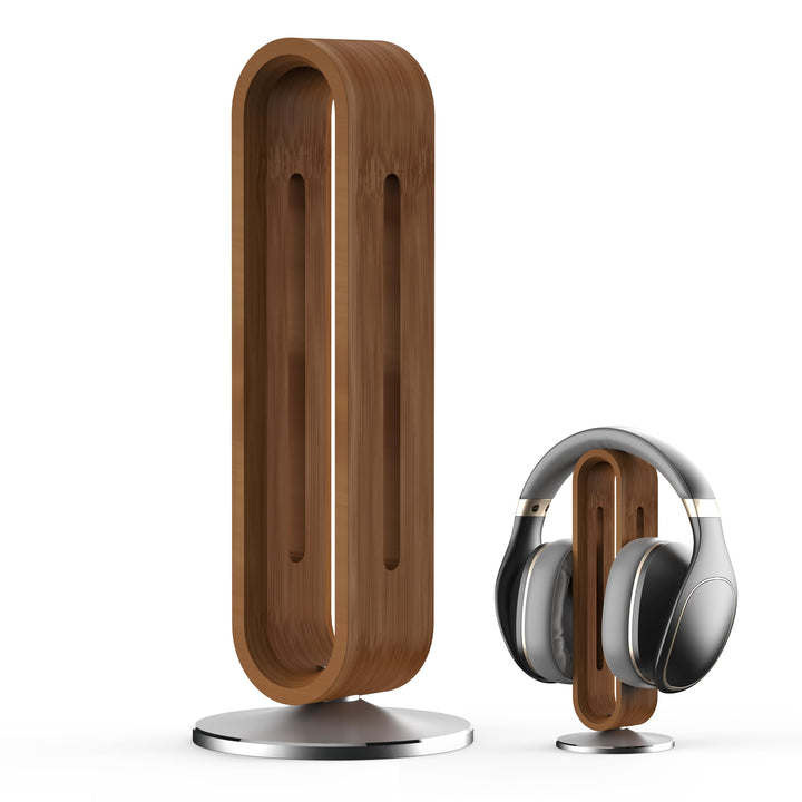 Kopfhörerständer aus Holz für Schreibtisch, U-förmiges Bogendesign, Aluminiumlegierung, Gaming-Heads