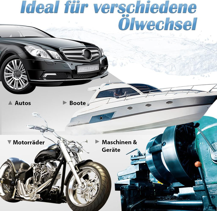 FIRSTINFO A1102EUY5 6,5L Manuelle und pneumatische | Ölpumpe Flüssigkeit Extraktor Pumpe | Ölansaugp