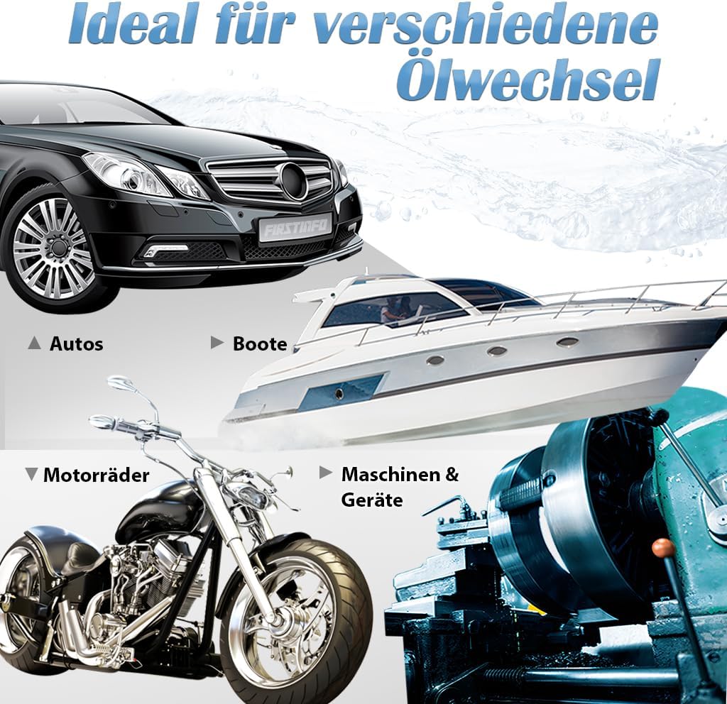 FIRSTINFO A1106EUY5 | 15L Manuell und pneumatisch | Ölpumpe Flüssigkeit Extraktor Pumpe | Ölabsaugpu