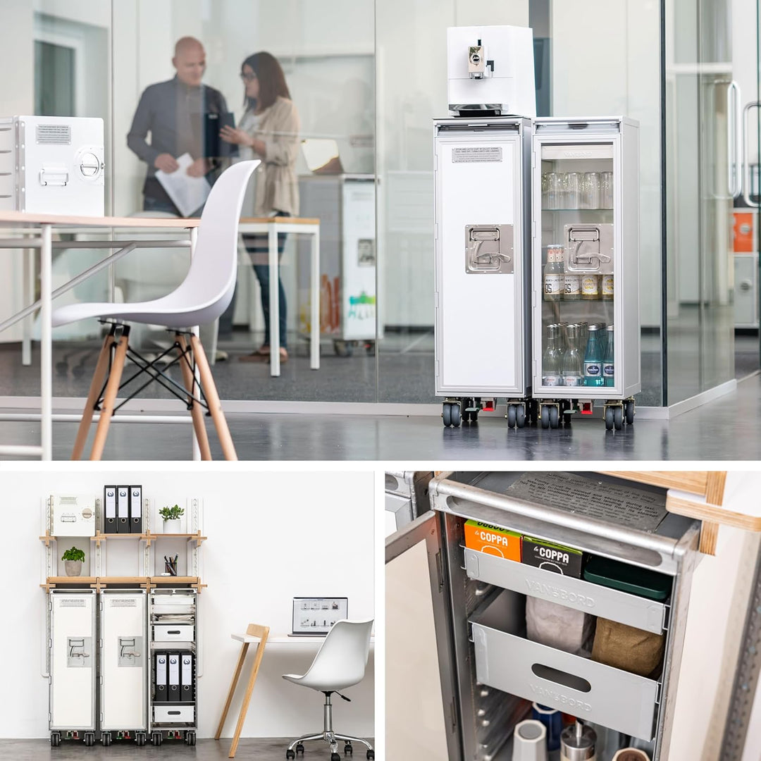 Ausstattungspaket für Flugzeugtrolleys und Airline Trolleys, Büro & Homeoffice, KSSU-Norm Aluminium