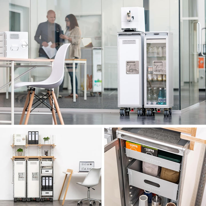 Ausstattungspaket für Flugzeugtrolleys und Airline Trolleys, Büro & Homeoffice, KSSU-Norm Aluminium