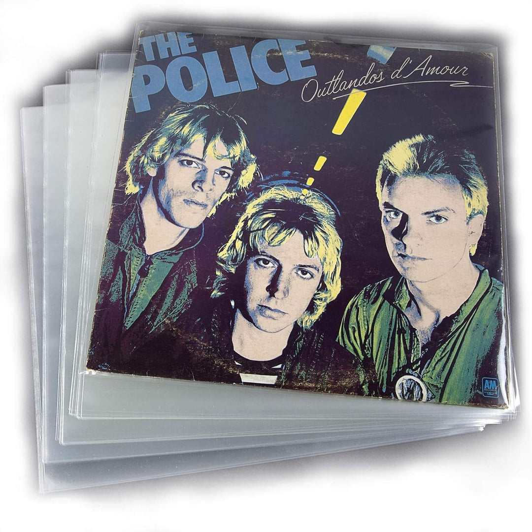 100 transparente Hüllen für Schallplatten 30,5 cm (12 Zoll, 33 1/3 U/min)