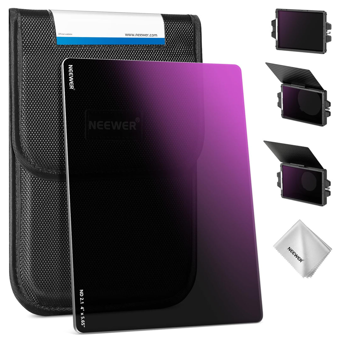 NEEWER ND2.1 (7 Stopps) quadratischer ND Filter, 4 x 5,65Zoll, doppelseitiger 30 Multi Nano beschich