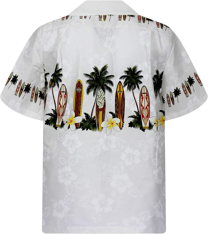 P.L.A. Pacific Legend Original Hawaiihemd Kurzarm Herren Kurzarm Button-Down Front-Tasche Hawaii-Pri