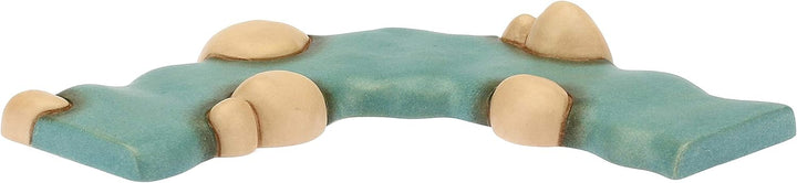 THUN - Set mit 1 Stück Fluss gerade und 1 gekrümmt - Klassische Krippe - Keramik - 13 x 5,6 x 2 cm H