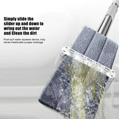 Shipenophy Wet Dry Dual Use Staubreinigung Squeeze Flat Mop Kit Bodenreiniger Zubehör für Den Heimge