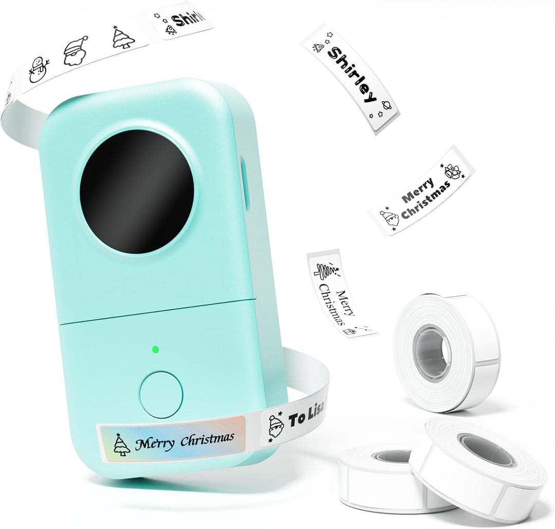 Phomemo D30 Mini Etikettendrucker - Beschriftungsgerät Selbstklebend Bluetooth Etikettiergerät,Label