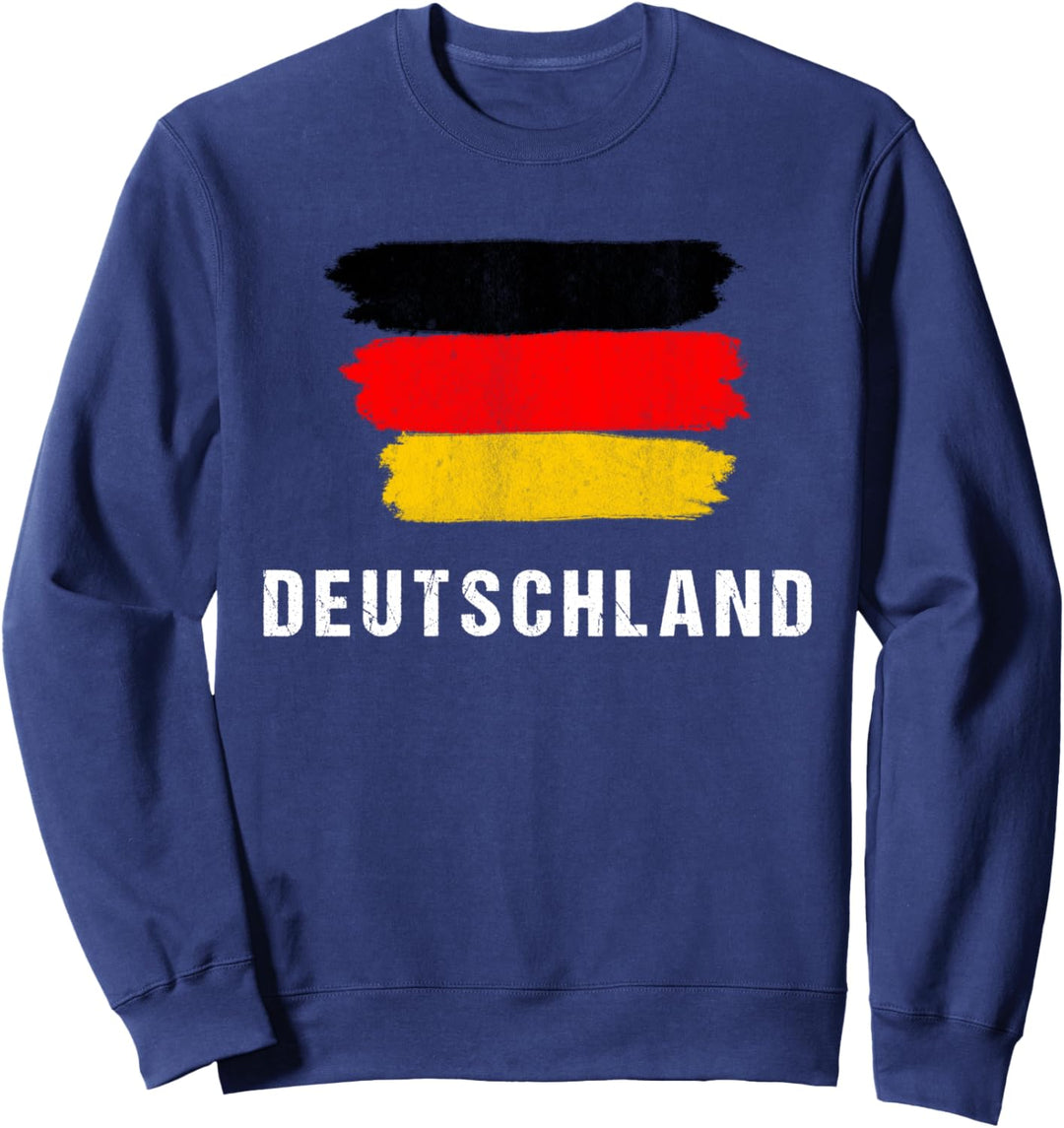 Gemalte Deutschland / Germany Flagge Fan Geschenk Sweatshirt