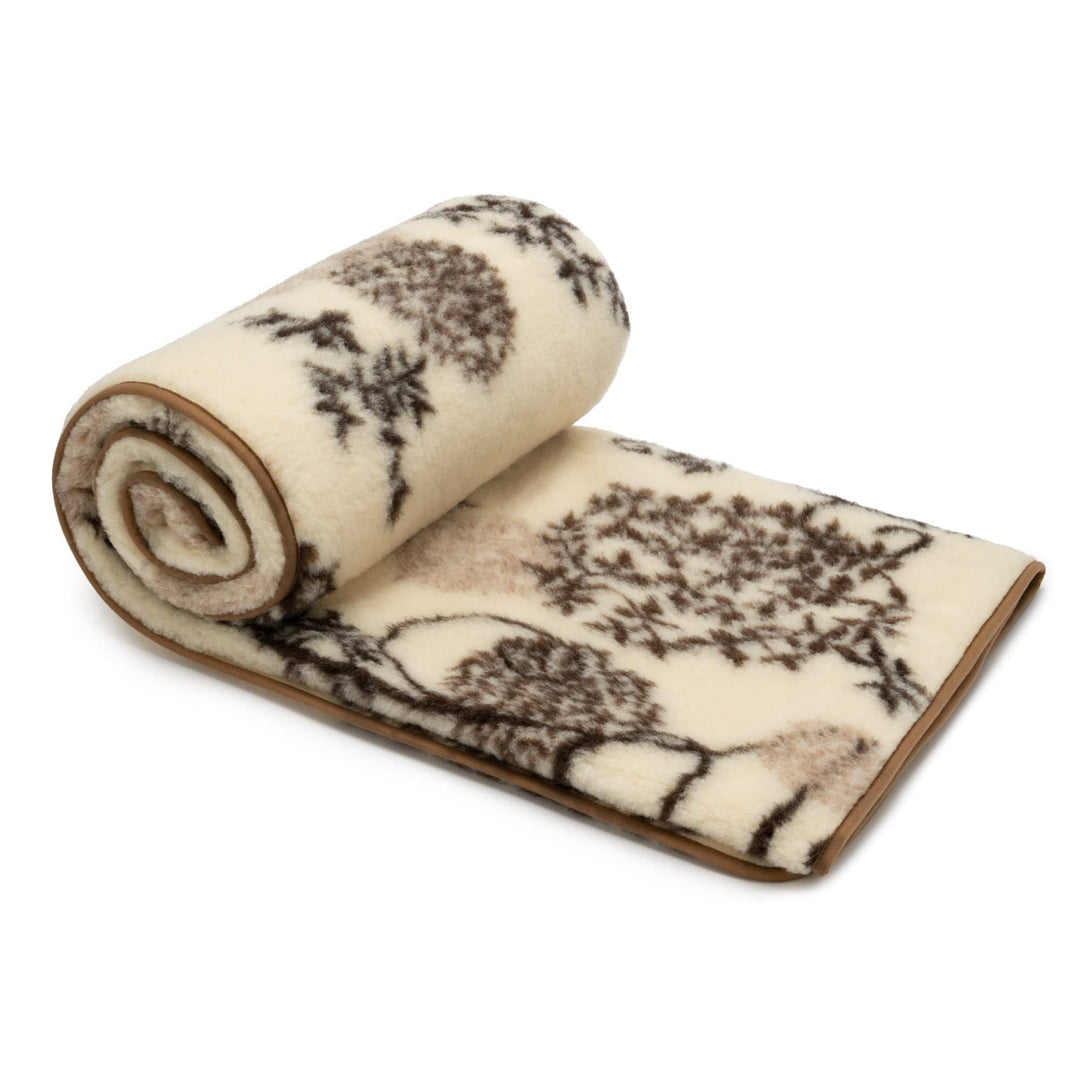 Merino Wolldecke Schurwolle 140x200 cm - Kuscheldecke aus 100% Merino Schafwolle - Gross und Flausch