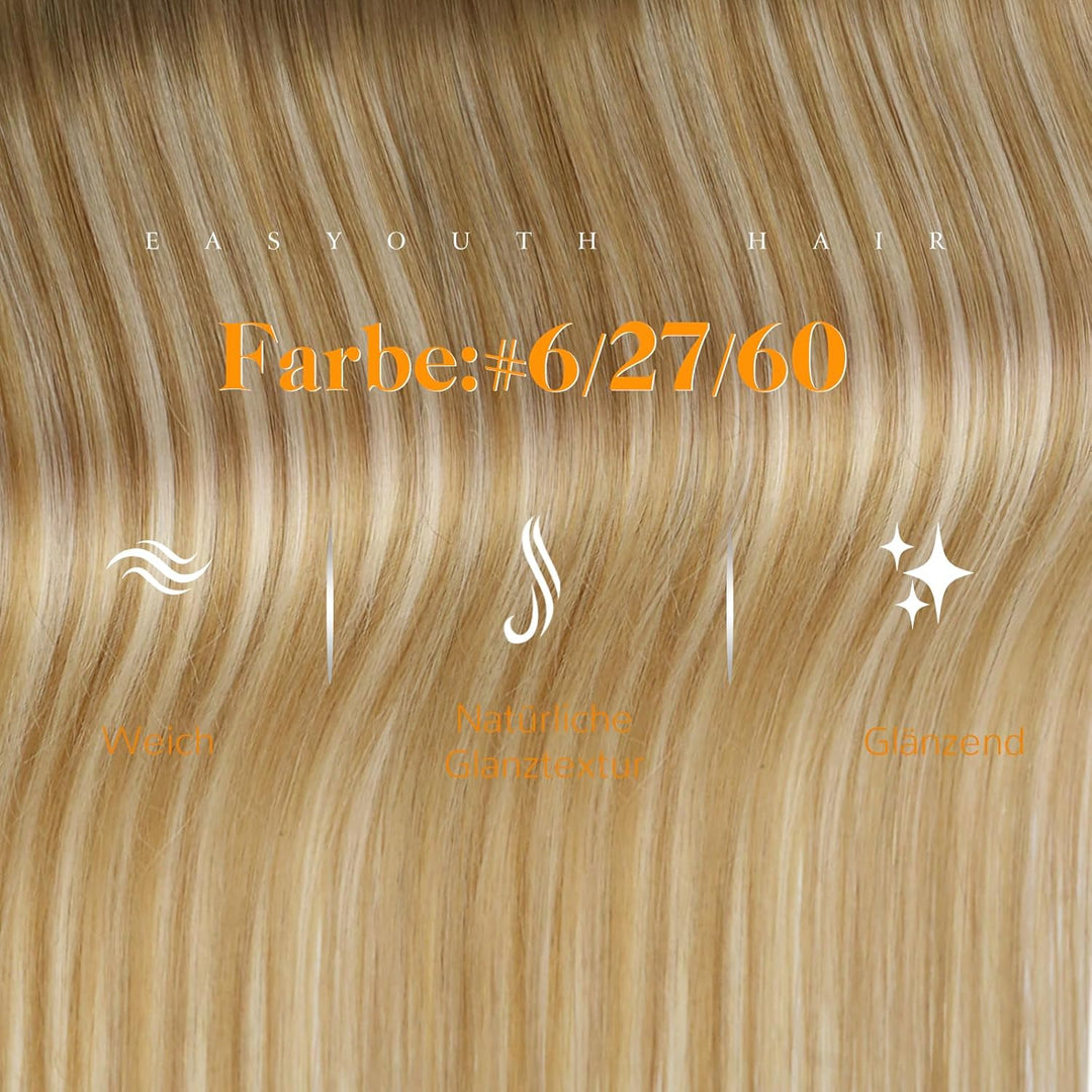 Easyouth Tape in Extensions Echthaar Balayage Tape in Haar Extensions Remy Menschenhaar Tape in Echt