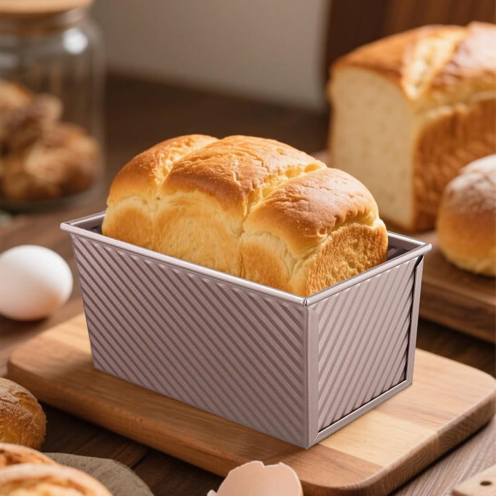 2 Stück Toastbrot Backform mit Deckel, 300g und 450g Toast Brotbackform mit Deckel, Antihaft Kastenf