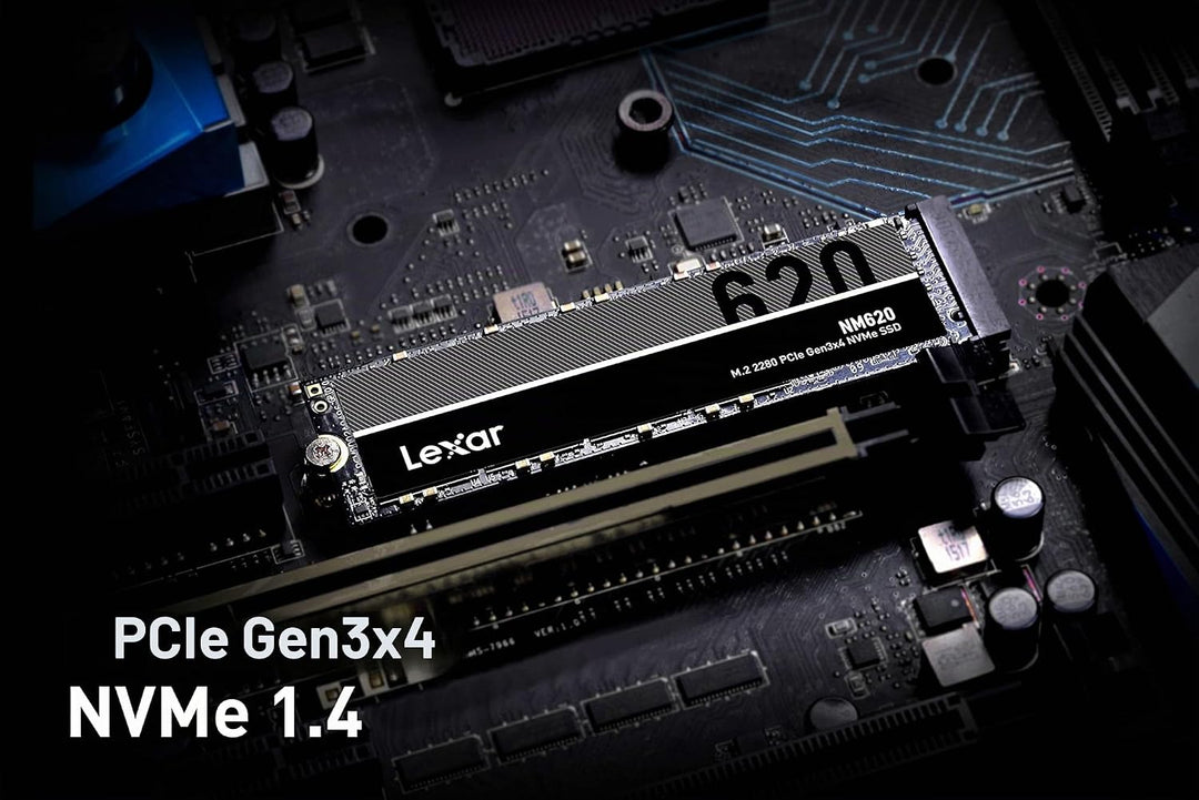 Lexar NM620 1TB SSD, M.2 2280 PCIe Gen3x4 NVMe 1.4 Interne SSD, Bis zu 3500MB/s Lesen, 3000MB/s Schr