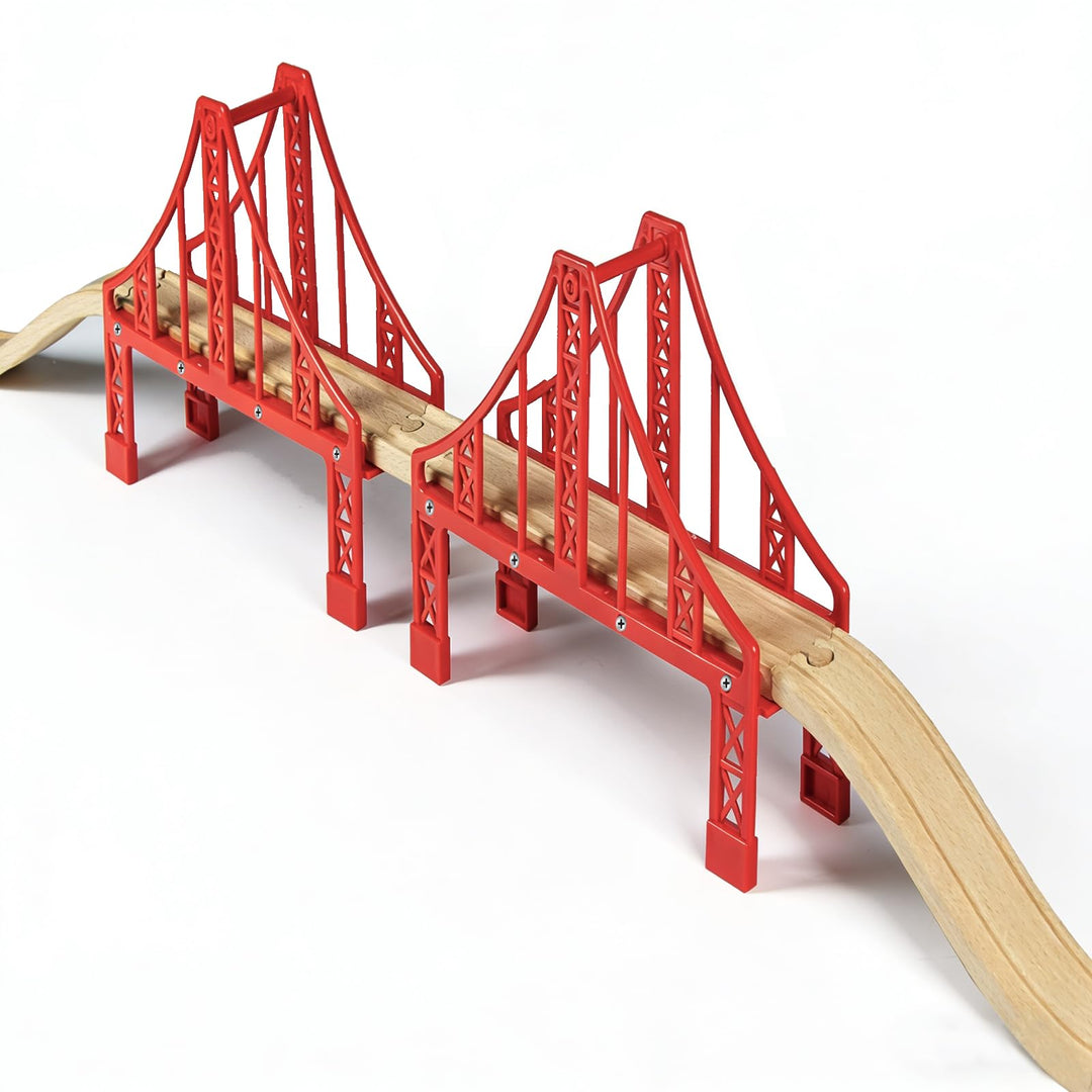 Holzeisenbahn Zubehör, Holz Eisenbahn Brückenspielzeug, Holz Eisenbahn Kinder Zug Spielzeug, Kompati