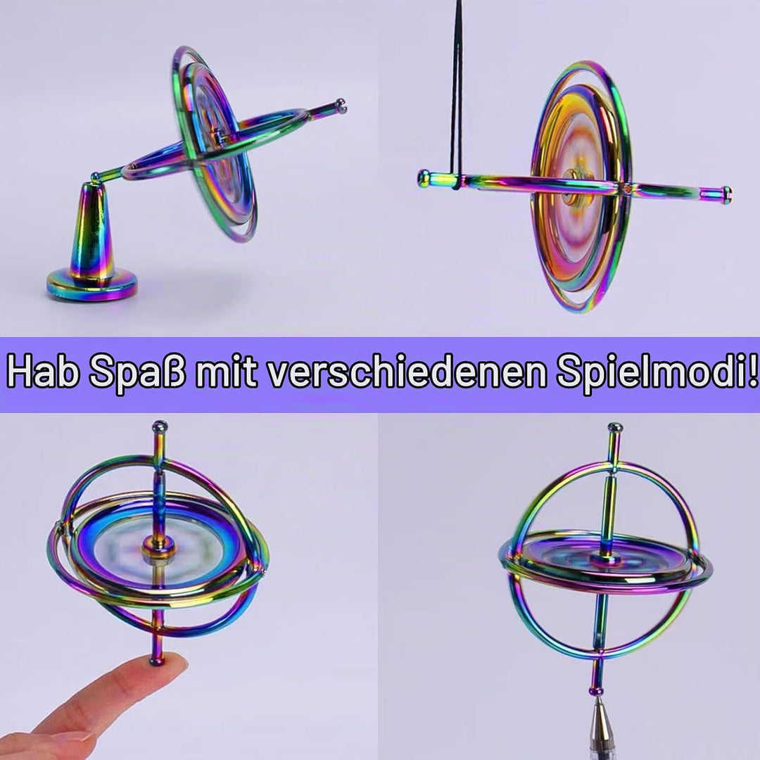 Gyroscope,Rotierendes Schreibtischspielzeug,Gyroskop Metall Bunte Spinning Dekompression,Spielzeug P