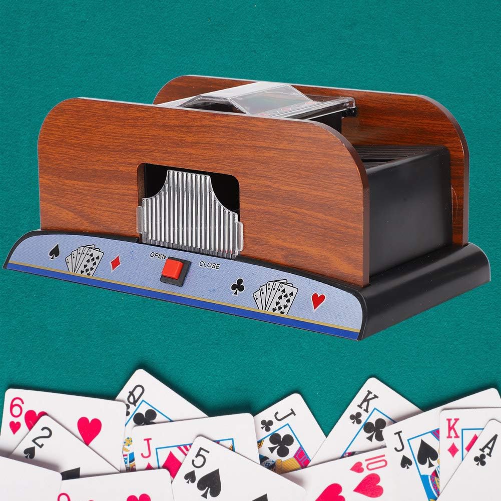 YUYTE Elektrischer Kartenmischer, Kartenmischmaschine, Automatischer Pokerkartenmischer für Pokerspi