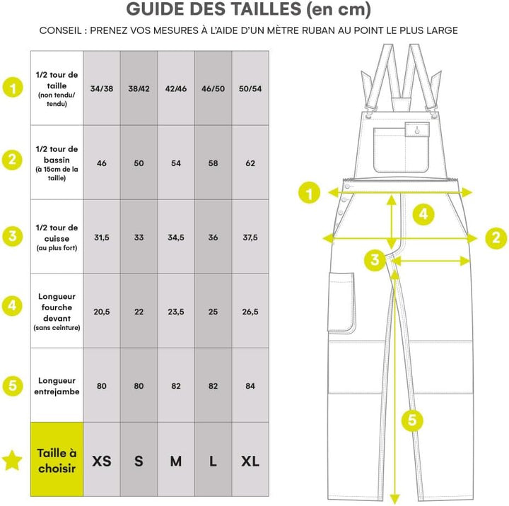 Fashion Sécurité Damen Pep's Arbeitsoverall Size M - 40/42 Gris/Citron, Size M - 40/42 Gris/Citron