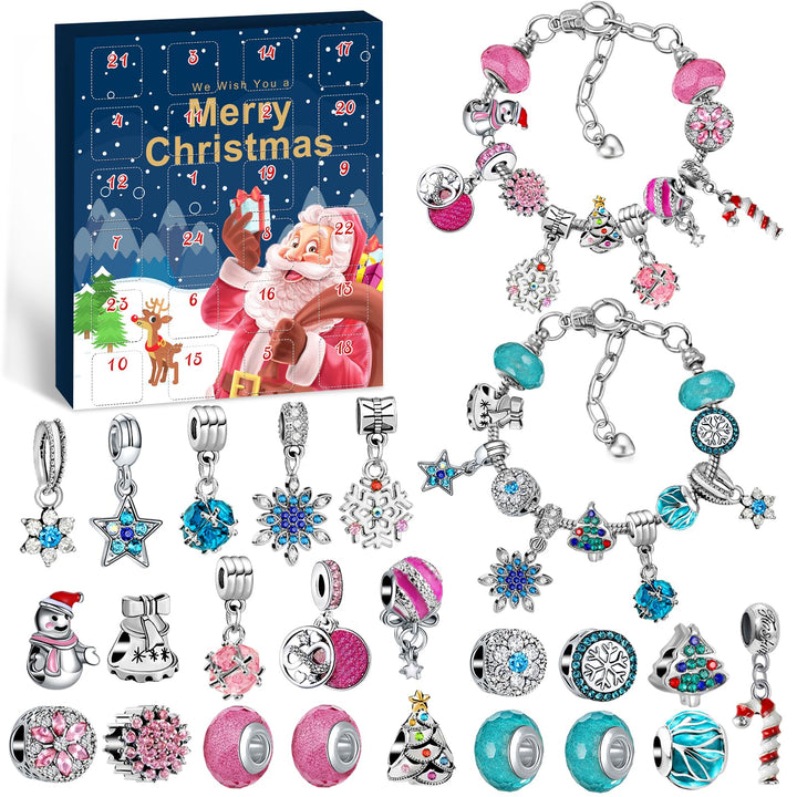 Adventskalender 2023 Kinder Mädchen, Schmuck Mädchen 24 Füllung Weihnachtskalender Basteln Geschenke