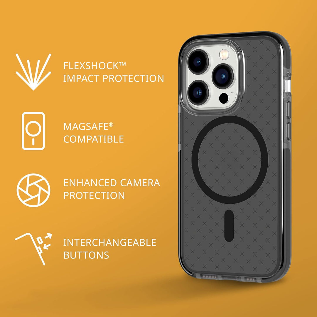 tech21 iPhone 14 Pro Evo Check kompatibel mit MagSafe® - Stossdämpfende &amp; schlanke Schutzhülle mit 4