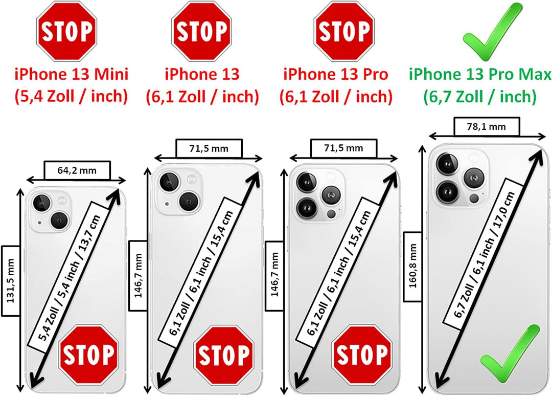 Mobiskin Hülle kompatibel mit Apple iPhone 13 PRO MAX (6,7 Zoll), Handyhülle mit echtem Leder, Case,