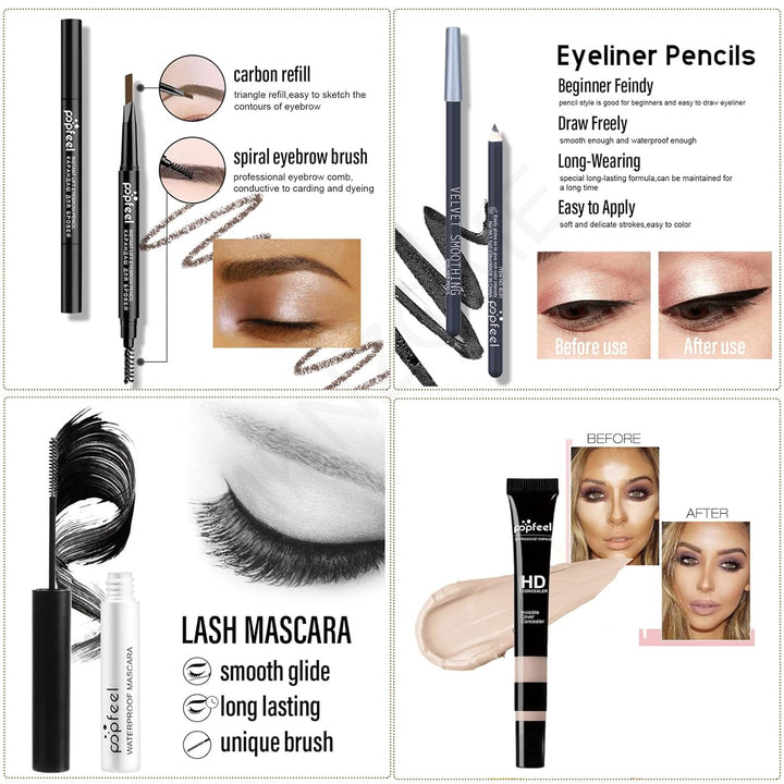 Professionelles Make-up Sets, MKNZOME 36st Schminkkoffer Schminke Set Damen Schminkset Makeup Palett