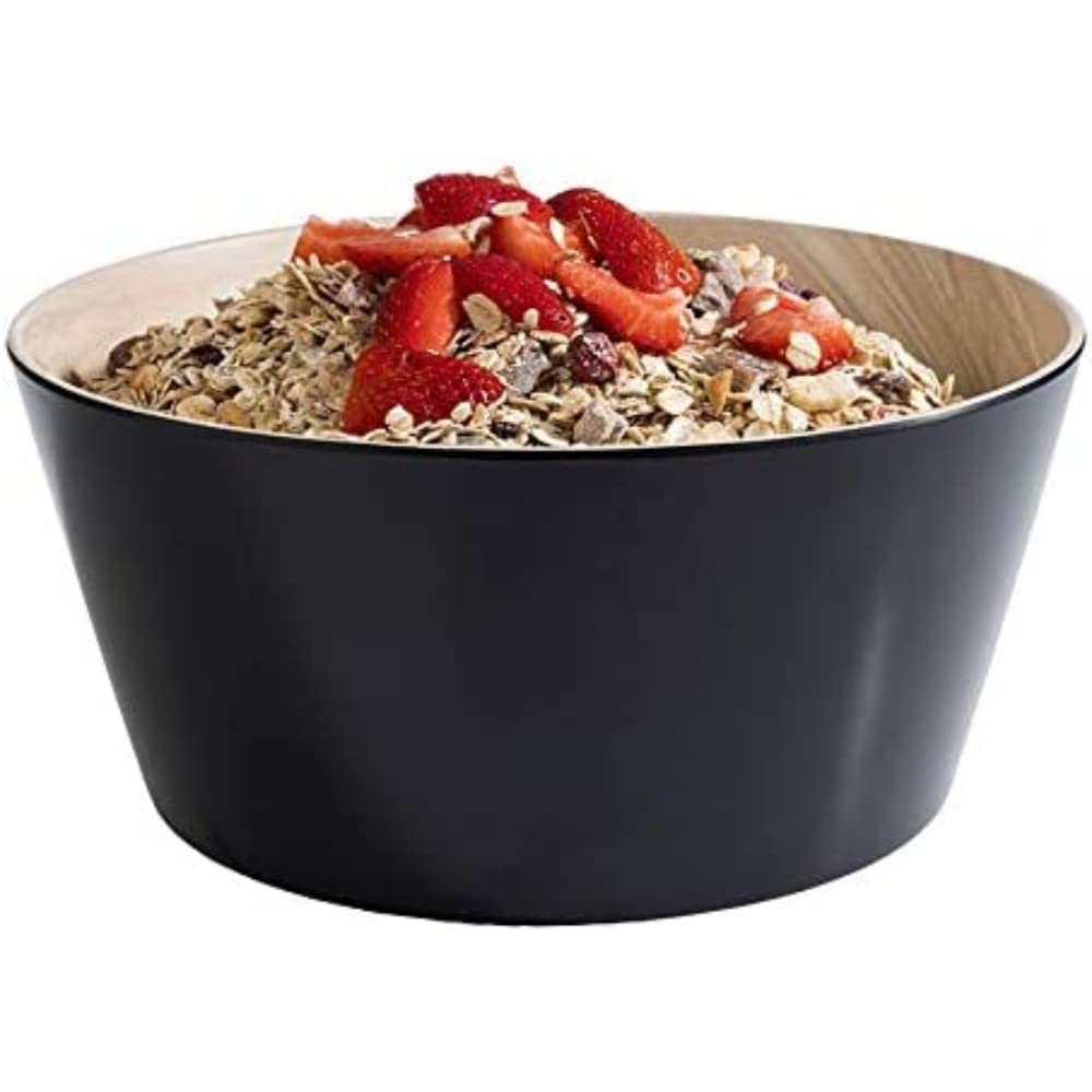 APS Schale „Frida“, Bowl, Melamin Schale, Ø 22 cm, 10,5 cm Höhe, beige/schwarz, für 2,2 Liter Inhalt