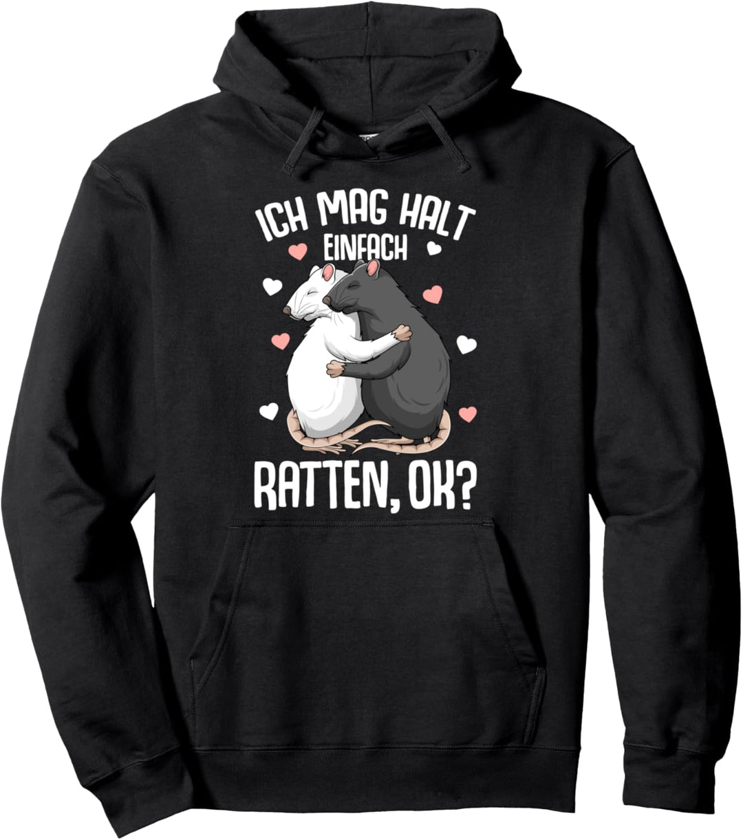 Ich mag halt Ratten Hausratten Ratte Kinder Mädchen Damen Pullover Hoodie