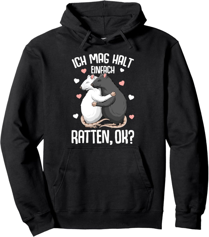 Ich mag halt Ratten Hausratten Ratte Kinder Mädchen Damen Pullover Hoodie