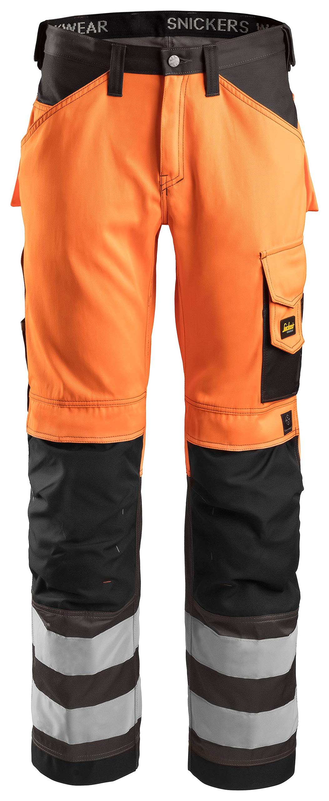 Snickers High-Vis Arbeitshose Klasse 2, 1 Stück, 250, orange/schwarz, 33335574250 250 Orange / Schwa