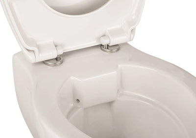 'aquaSu® Wand-WC-Set, Tiefspüler, Spülrandlose Toilette, Hängetoilette, Einfache Reinigung, weiss We