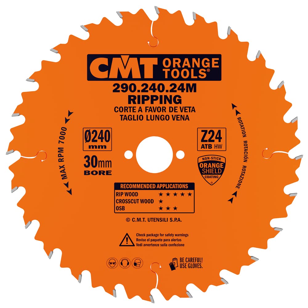 CMT Orange Tools 290.240.24 M – Kreissägeblatt 240 x 2,8 x 30 Z 24 ATB 20 Grad