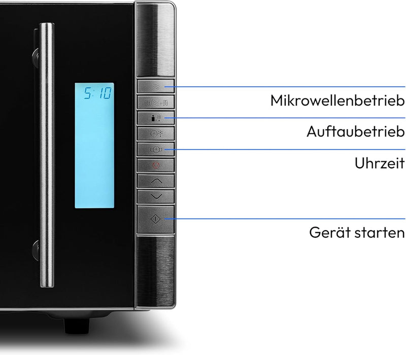 MEDION MD 14482 Mikrowelle mit Grill / 20L Garraum / 8 Automatikprogramme / Auftaufunktion / 800 Wat