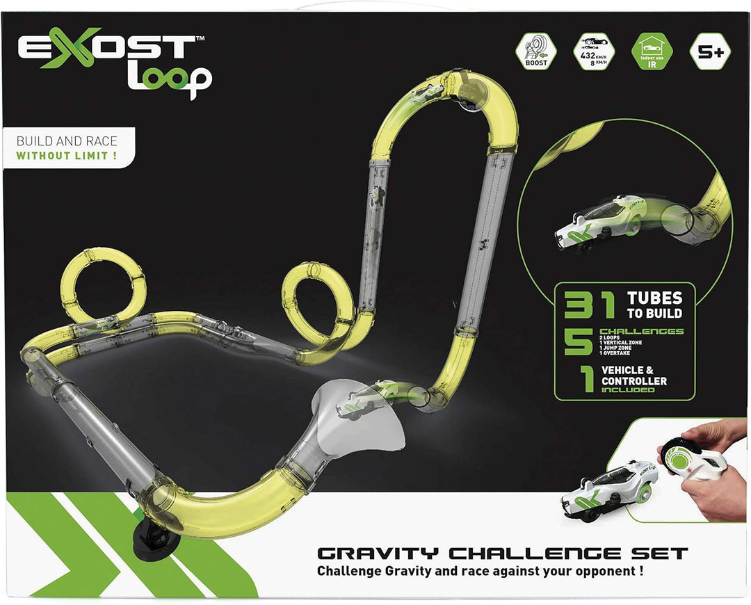 Silverlit EXOST Loop RC 20233 Gravity Challenge Set by, 1 Auto inkl. Lichteffekten, 31 Bauteile, Ren