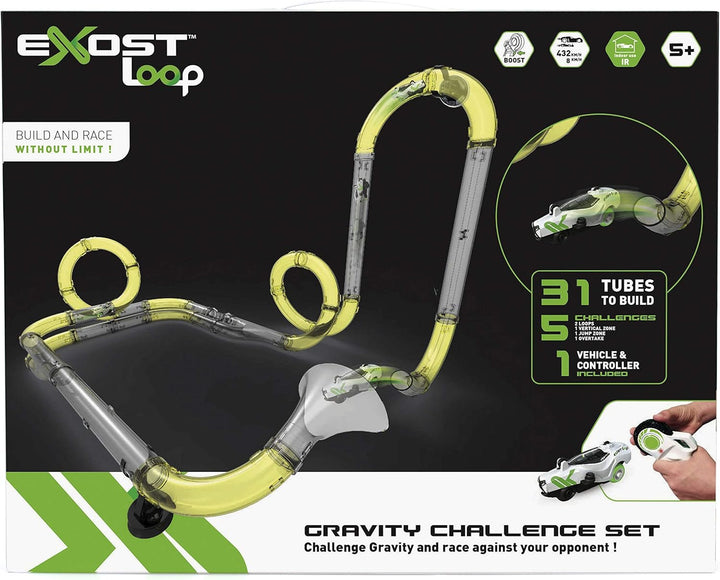 Silverlit EXOST Loop RC 20233 Gravity Challenge Set by, 1 Auto inkl. Lichteffekten, 31 Bauteile, Ren