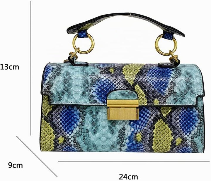 Coolives Damen Kleine Umhängetasche mit Krokodilledermuster Mini Handtasche aus PU-Leder Clutches Da