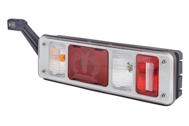 HELLA - Heckleuchte "Krone" - Hybrid - 24V - Anbau/geschraubt - Lichtscheibenfarbe: glasklar - Steck
