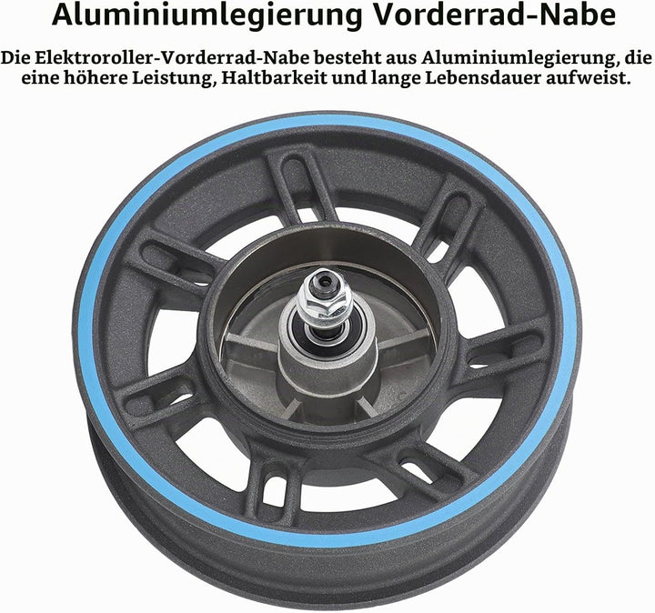 Elektroroller Vorderradnabe für MAX G30D, E-Scooter Vorderrad Nabe Aluminiumlegierung E-Roller Radna