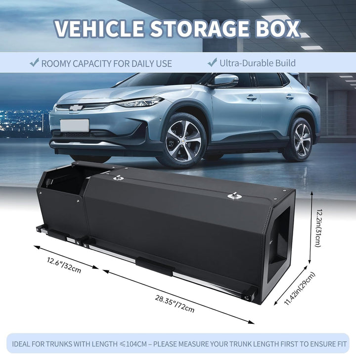 XCF Auto Kofferraum Organizer mit Deckel – Modulares 2-in-1 Aufbewahrungsbox Gross XXL | Stabiler Zu