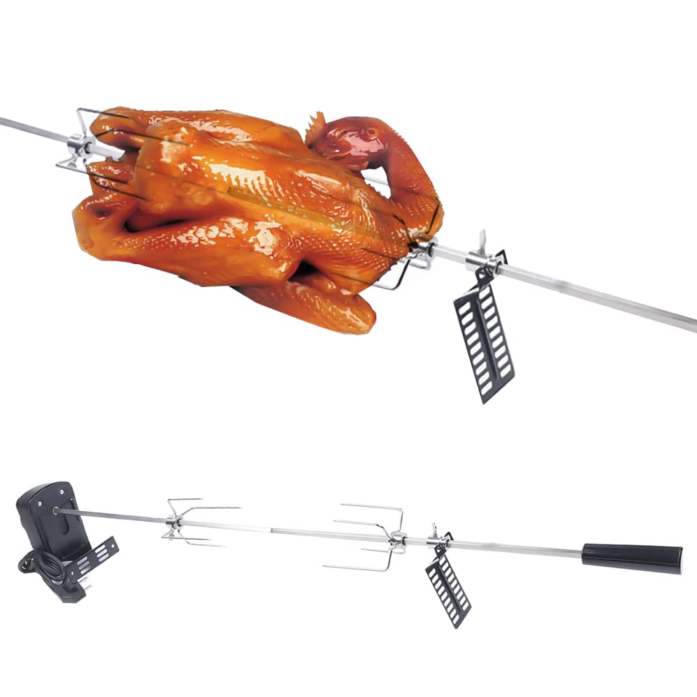 Motor Drehspiess Drehspiess Grill BBQ Edelstahl Rotisserie Grillspiess,elektrischer universal Grills